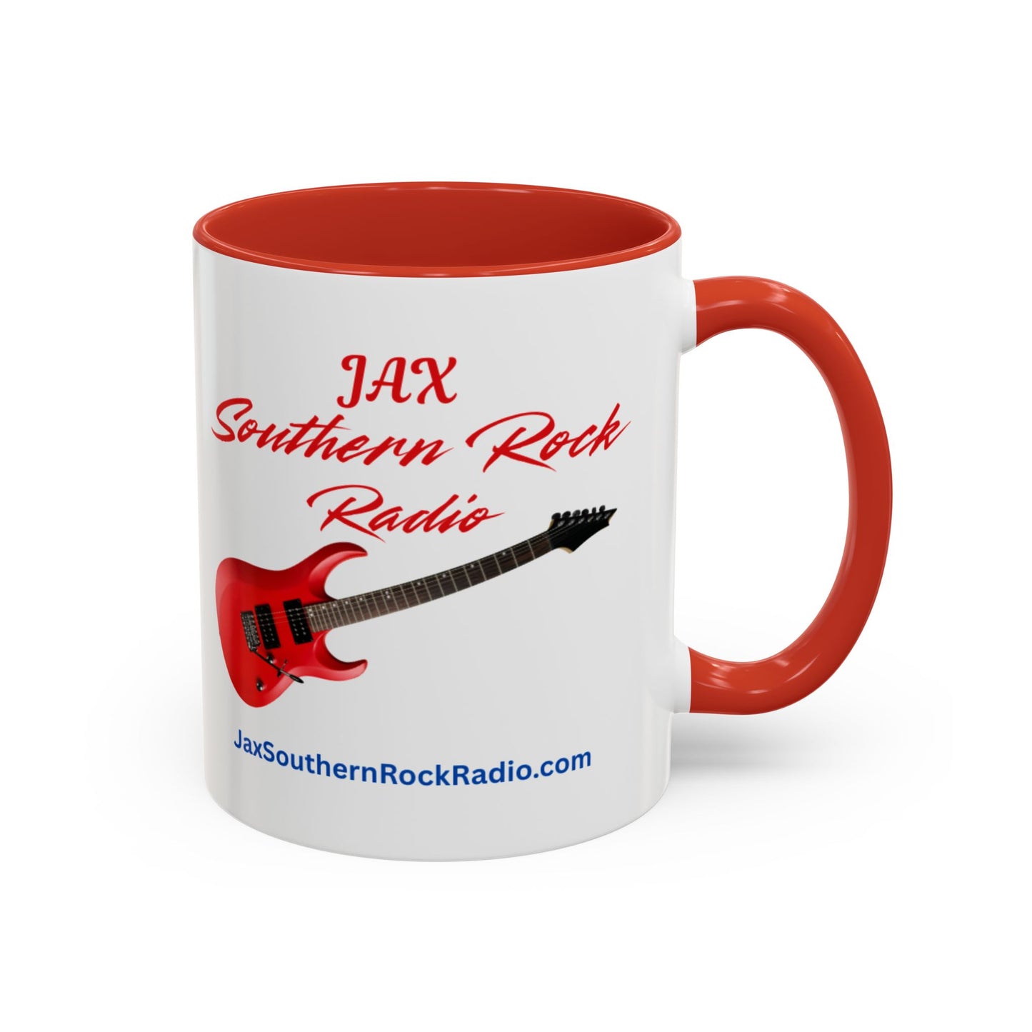 JAX Southern Rock Radio Accent Coffee Mug – Red Guitar Logo (11/15oz)