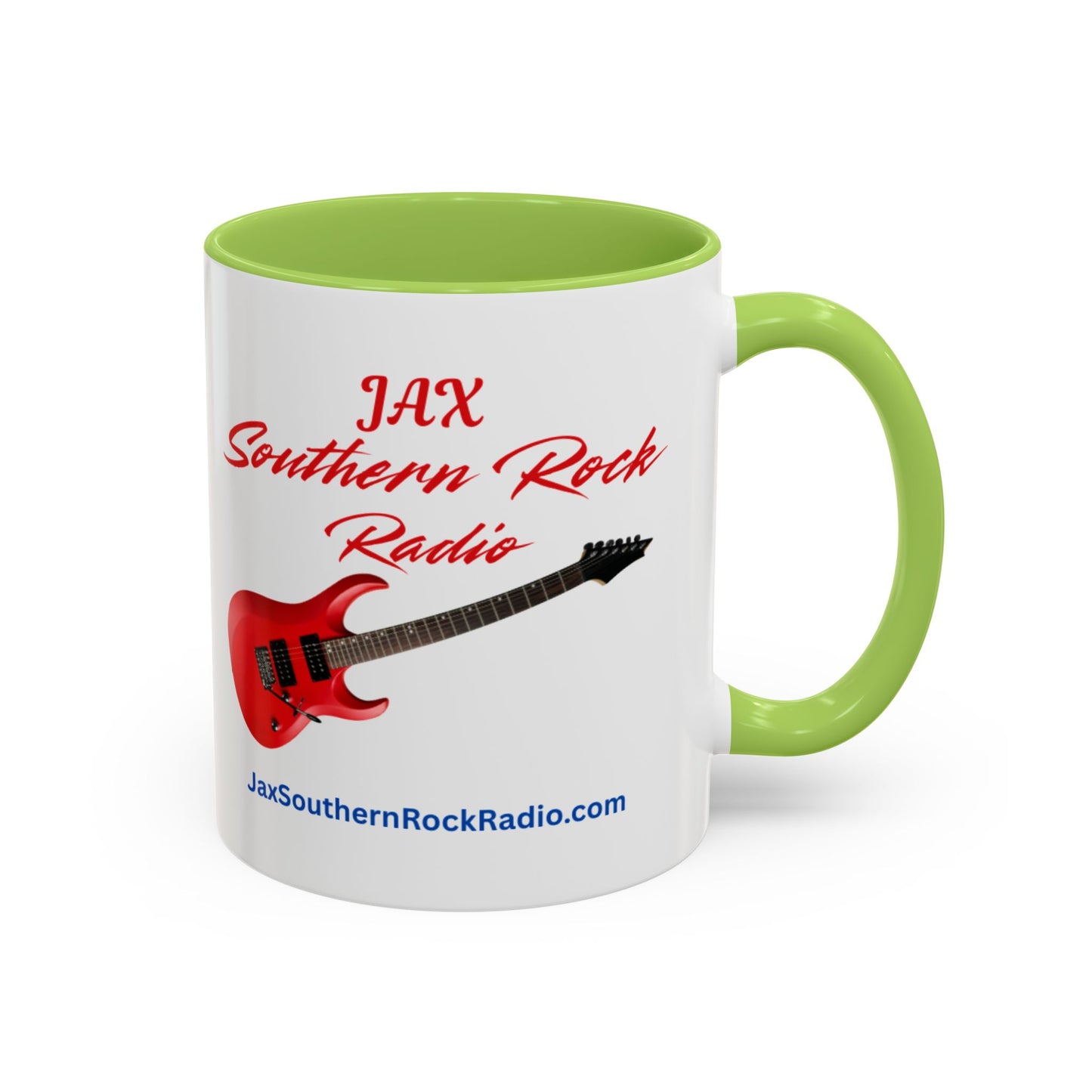 JAX Southern Rock Radio Accent Coffee Mug – Red Guitar Logo (11/15oz)