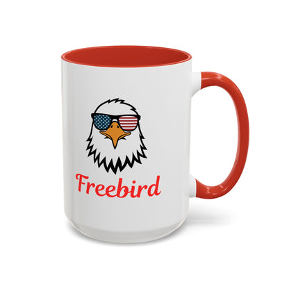 Freebird Eagle Accent Coffee Mug – Patriotic 11/15oz Coffee Cup