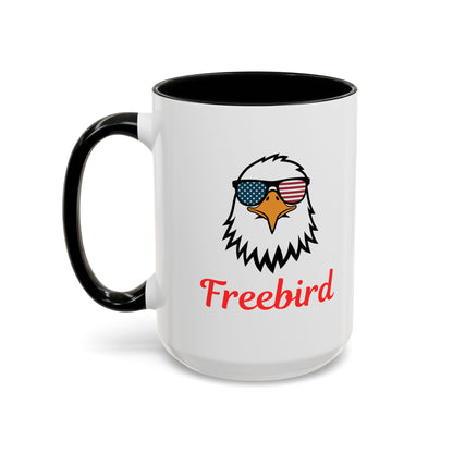 Freebird Eagle Accent Coffee Mug – Patriotic 11/15oz Coffee Cup