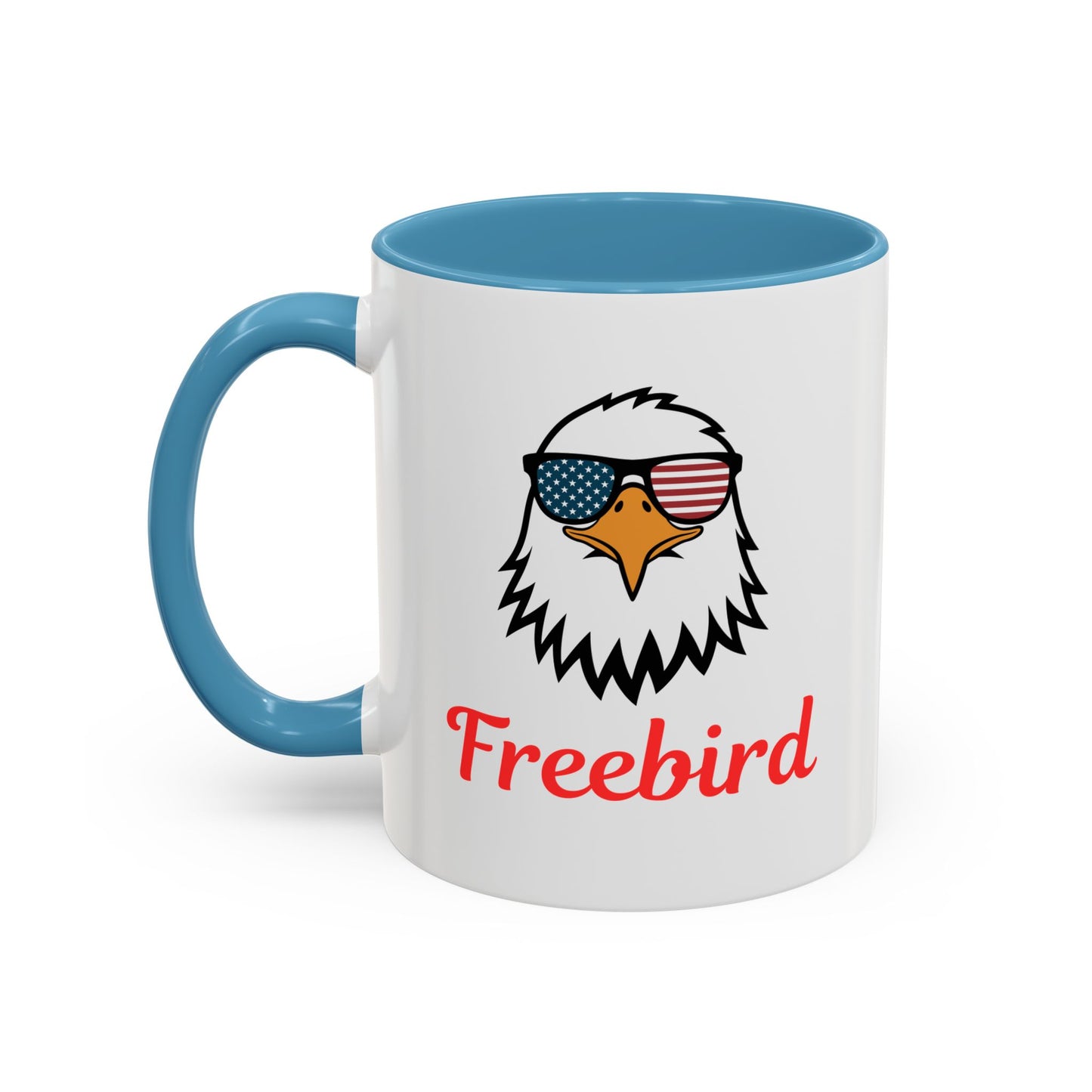 Freebird Eagle Accent Coffee Mug – Patriotic 11/15oz Coffee Cup