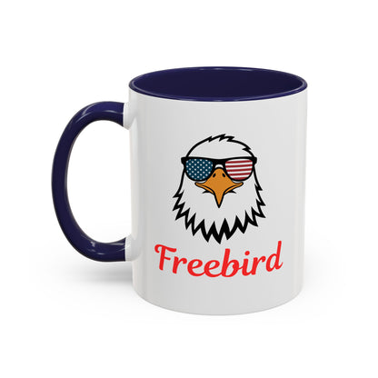 Freebird Eagle Accent Coffee Mug – Patriotic 11/15oz Coffee Cup