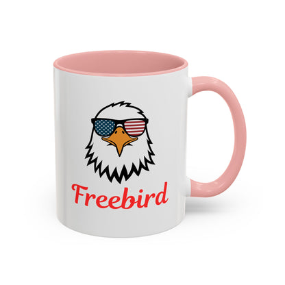 Freebird Eagle Accent Coffee Mug – Patriotic 11/15oz Coffee Cup