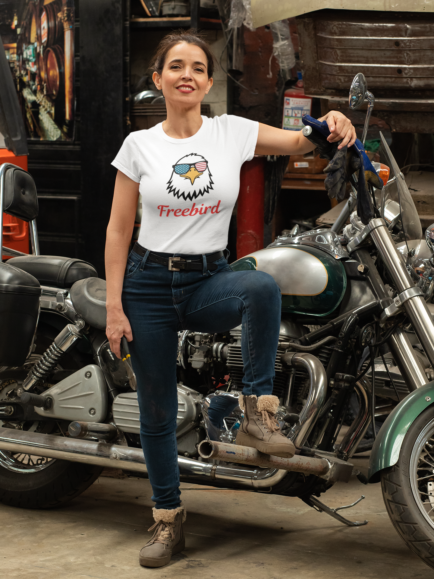 Freebird Eagle T-Shirt — Patriotic Sunglasses Graphic Tee