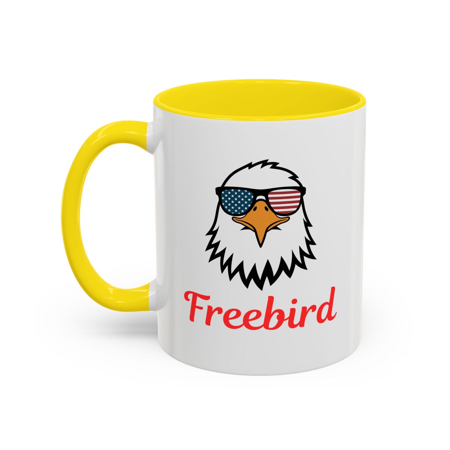 Freebird Eagle Accent Coffee Mug – Patriotic 11/15oz Coffee Cup