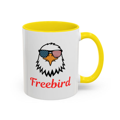 Freebird Eagle Accent Coffee Mug – Patriotic 11/15oz Coffee Cup
