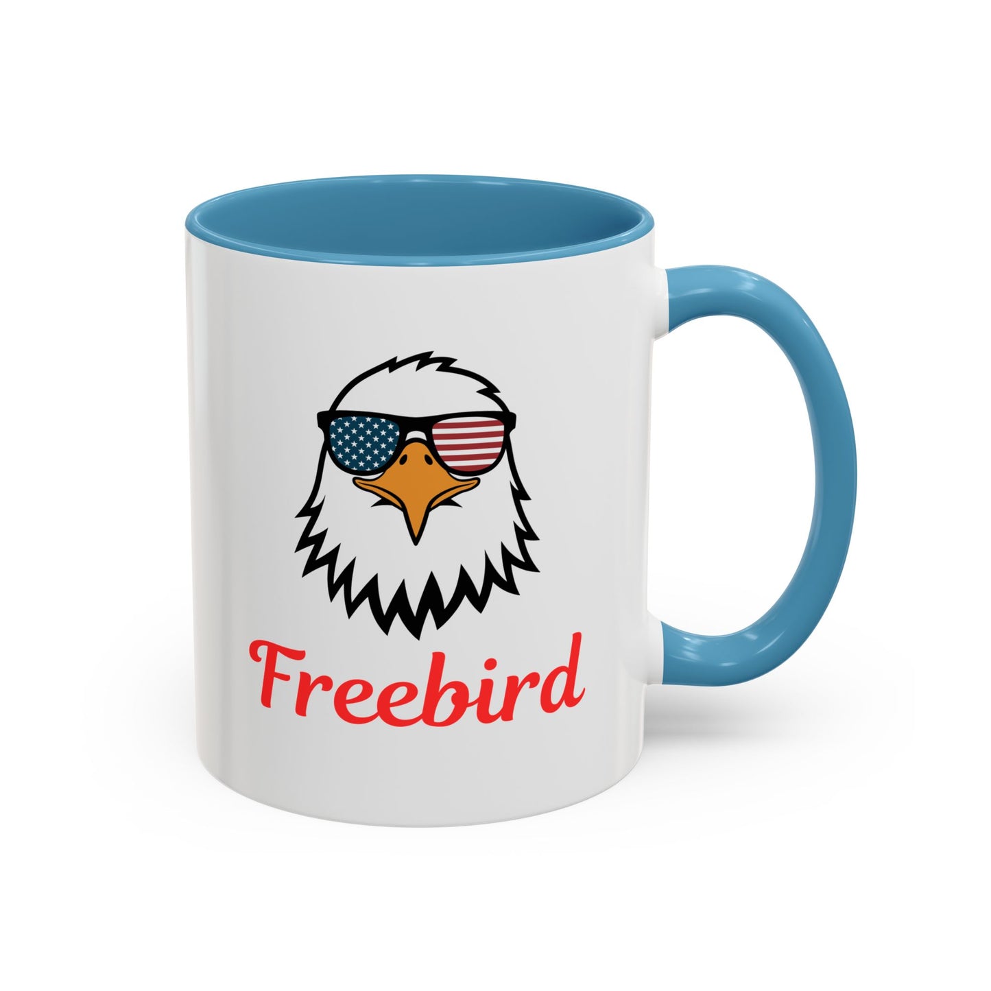 Freebird Eagle Accent Coffee Mug – Patriotic 11/15oz Coffee Cup
