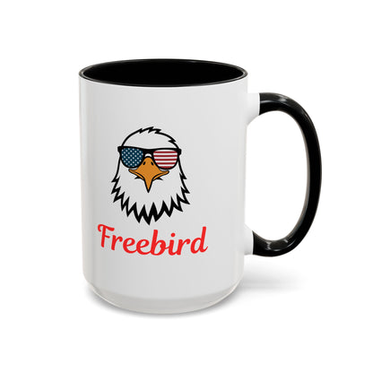 Freebird Eagle Accent Coffee Mug – Patriotic 11/15oz Coffee Cup