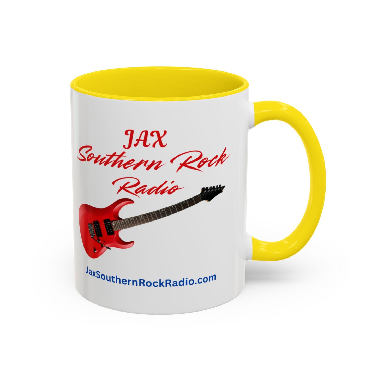 JAX Southern Rock Radio Accent Coffee Mug – Red Guitar Logo (11/15oz)