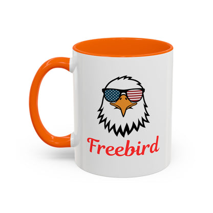 Freebird Eagle Accent Coffee Mug – Patriotic 11/15oz Coffee Cup